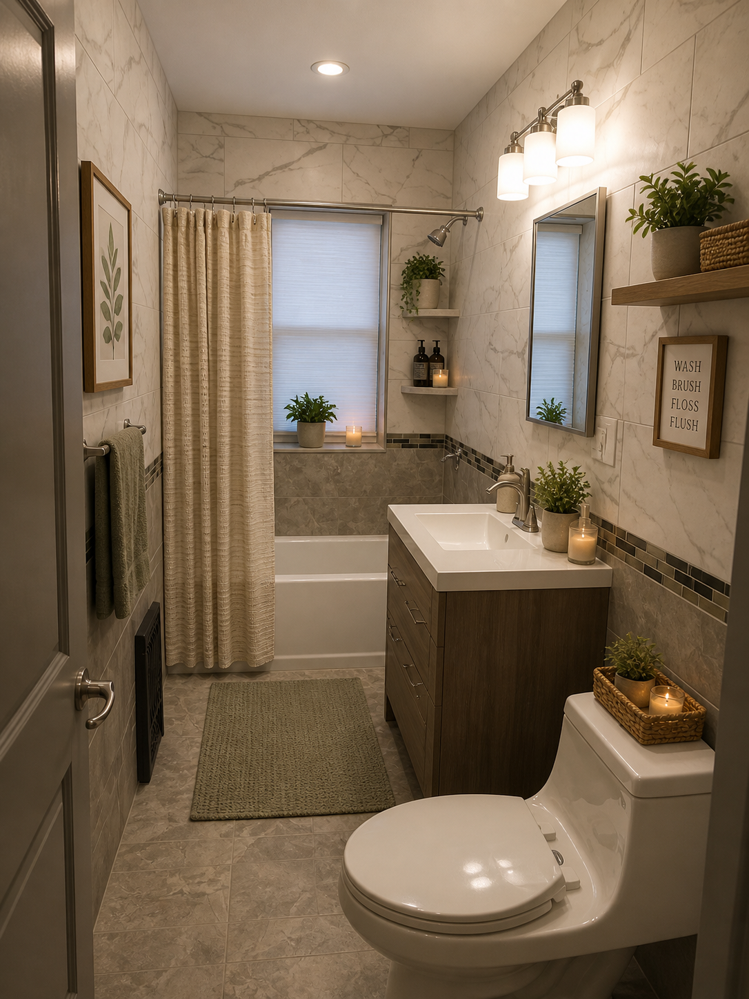 Bathroom at 73 James Street Adams Apartments